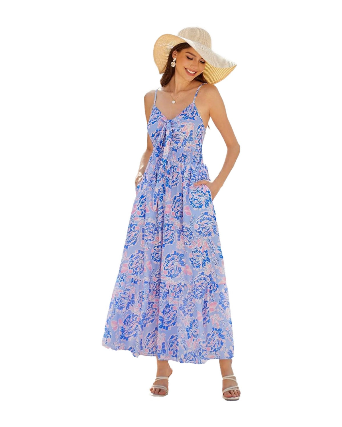 Bohemian Print Slip Dress Vacation photo 15