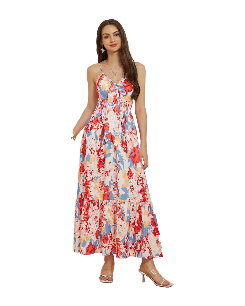 Bohemian Print Slip Dress Vacation photo 6