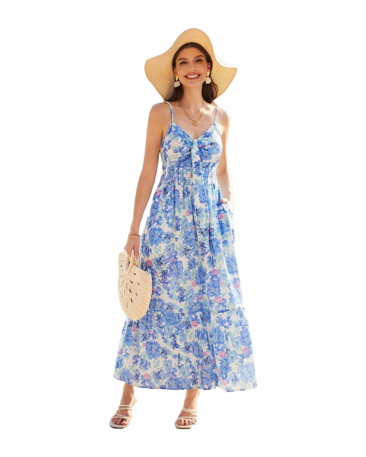 Bohemian Print Slip Dress Vacation photo 9