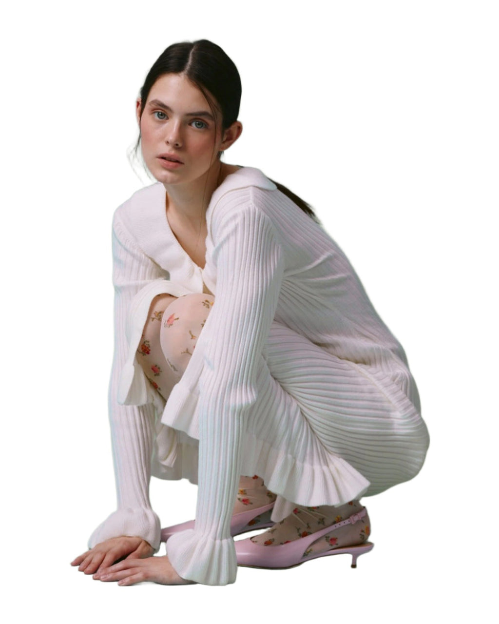 French Dress Sweet Ruffled Long Sleeve photo 2