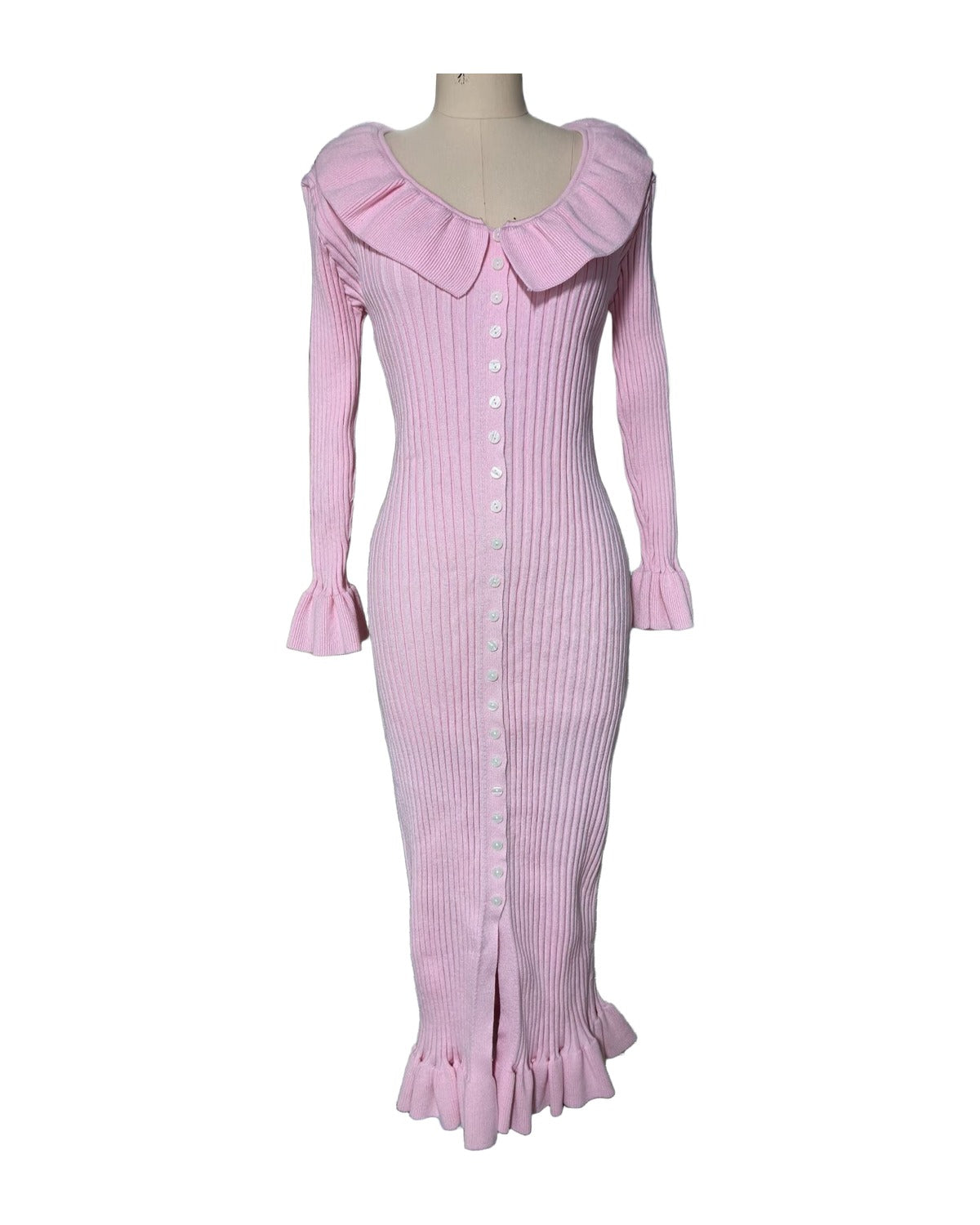 French Dress Sweet Ruffled Long Sleeve photo 4
