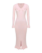French Dress Sweet Ruffled Long Sleeve photo 7
