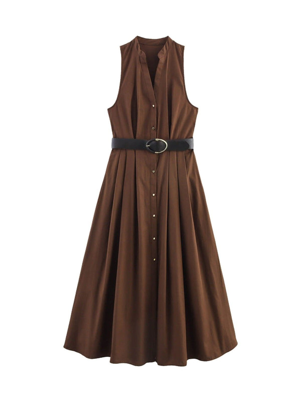 Belt Midi Skirt Dress