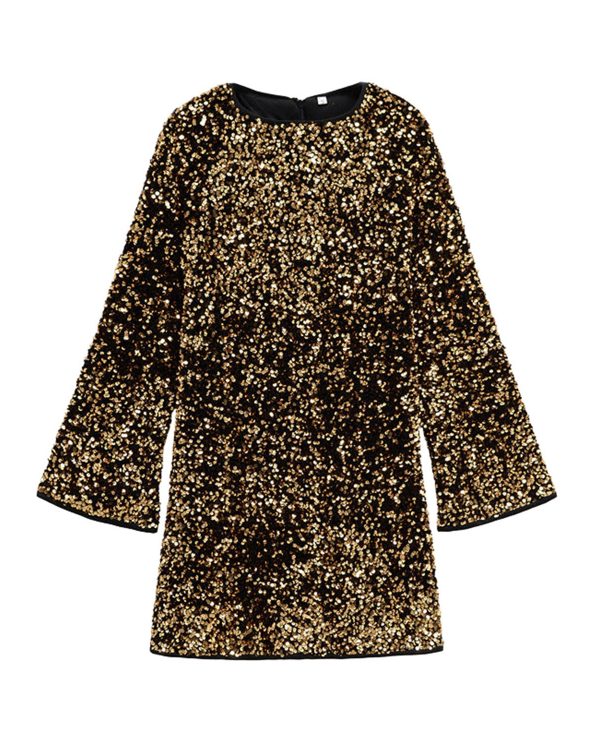 Long Sleeve Round Neck Sequins Dress photo 3