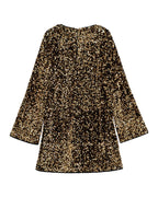 Long Sleeve Round Neck Sequins Dress photo 6