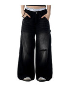 American Retro Tattered Jeans photo 4