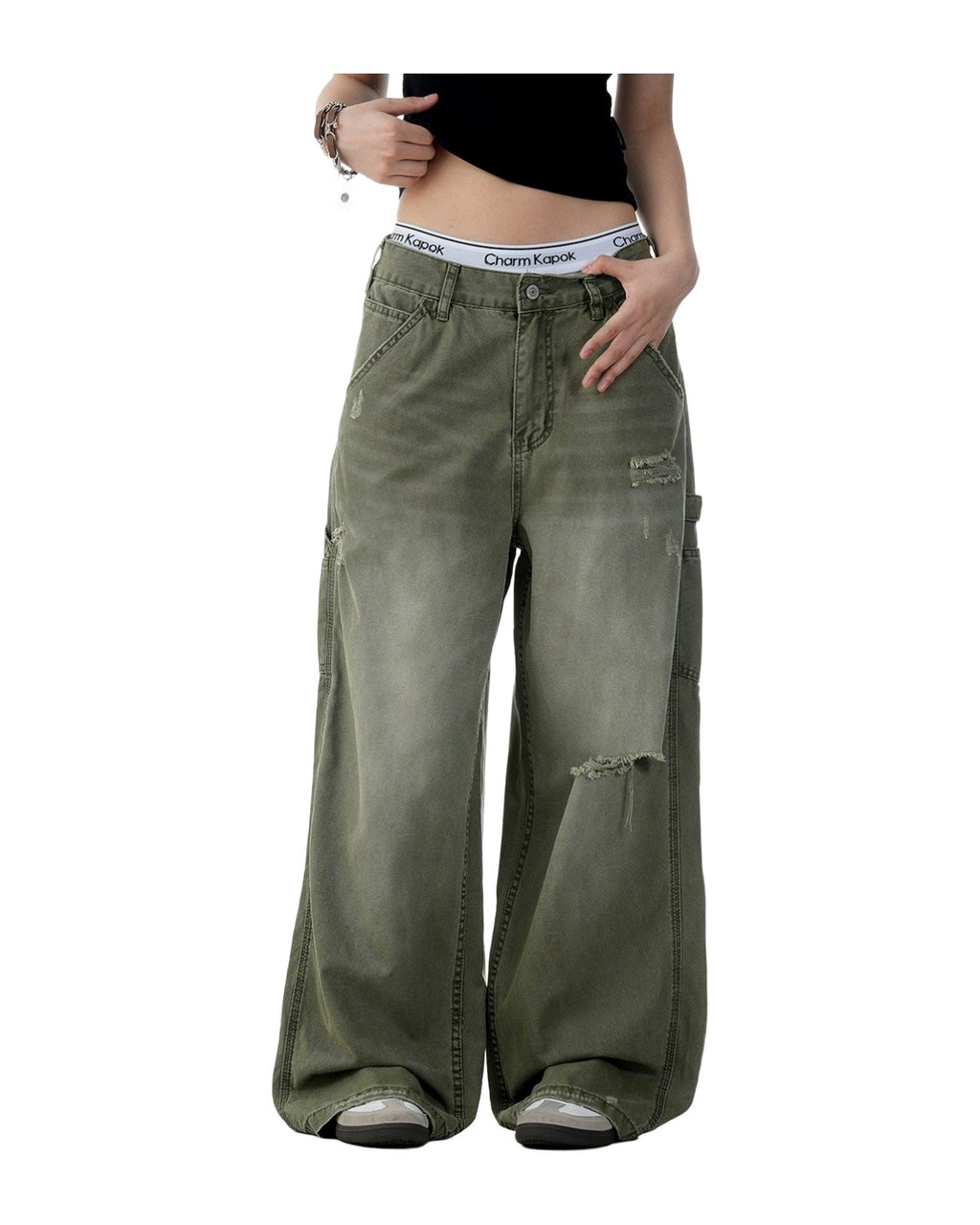 American Retro Tattered Jeans photo 6