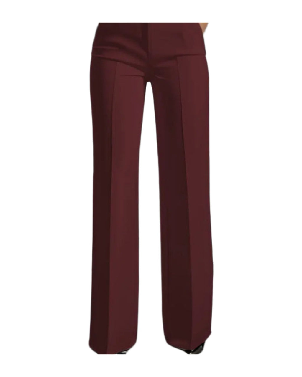 White Minimalist Pants Made Polyester photo 1