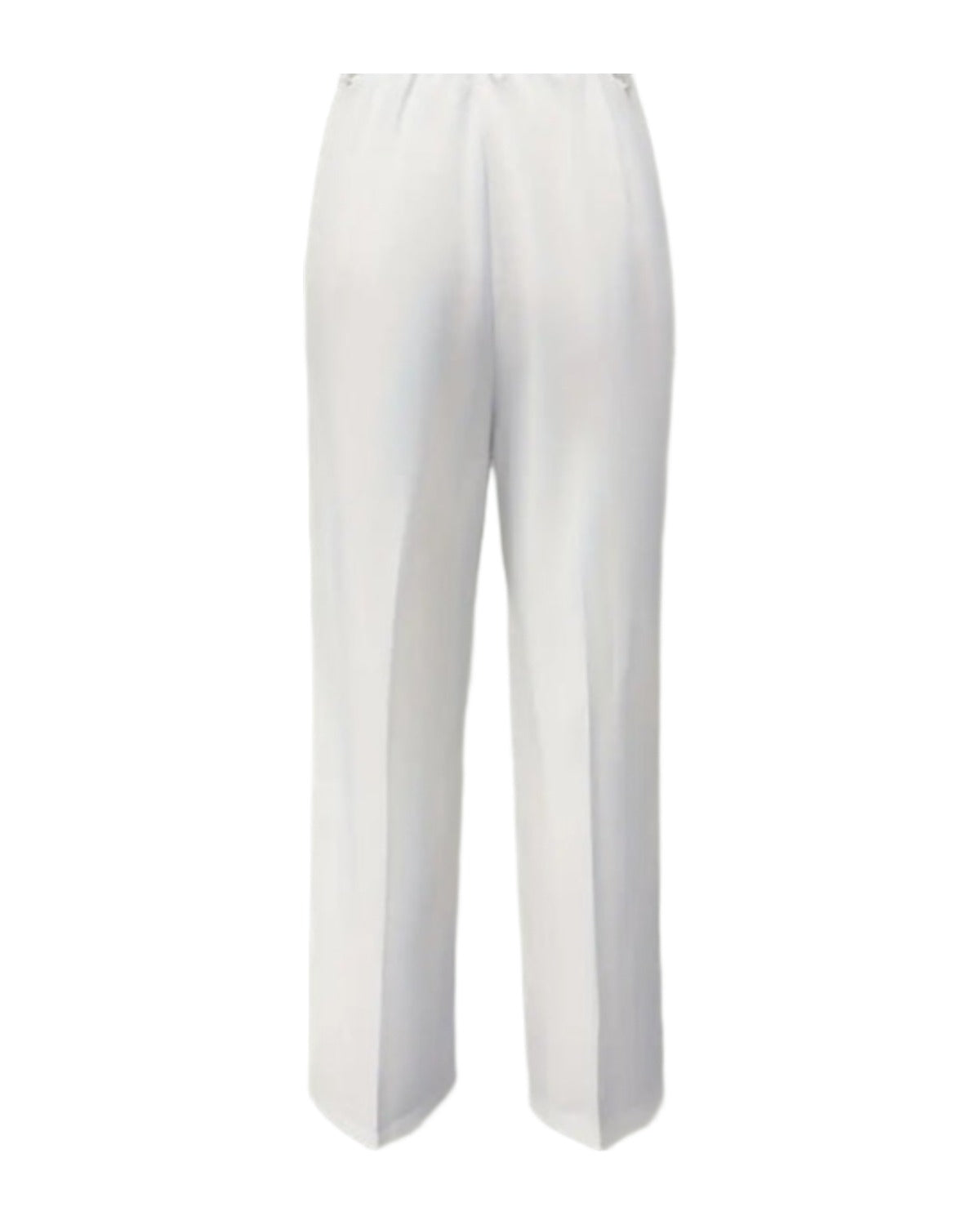 White Minimalist Pants Made Polyester photo 11