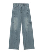 Summer Mid-waist Wide-leg Straight Jeans photo 1