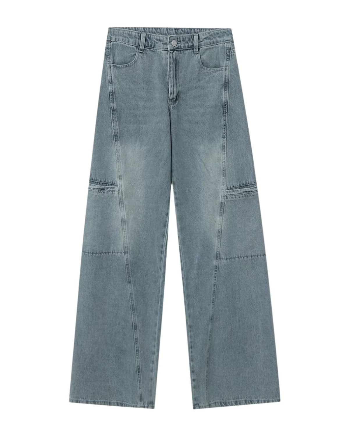 Summer Mid-waist Wide-leg Straight Jeans photo 1