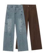 Summer Mid-waist Wide-leg Straight Jeans photo 4
