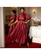 Versatile Non Elastic Lantern Bubble Sleeve Dress