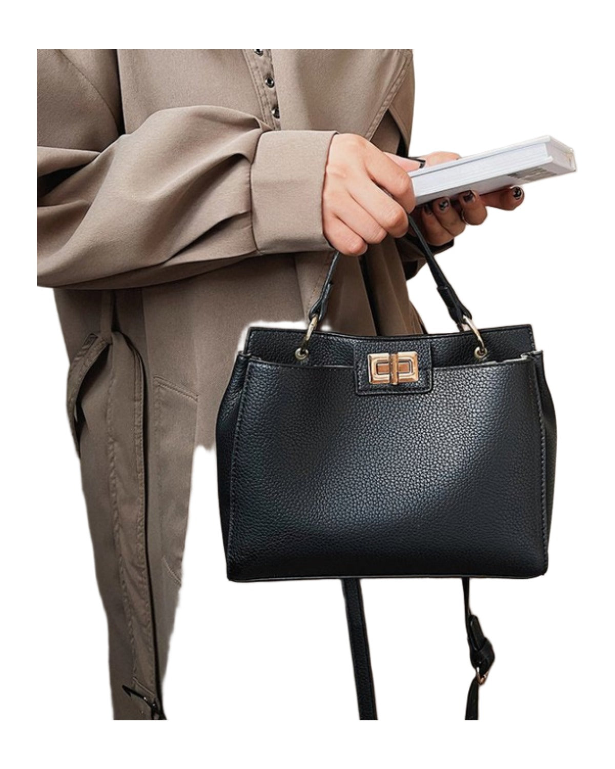 Large Capacity Simple Good Texture Commuter Messenger Bag photo 2