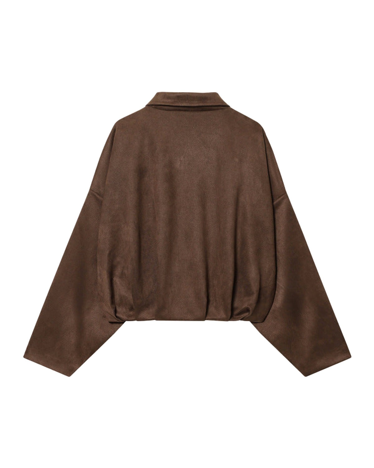 Suede Effect Bomber Jacket Coat photo 1
