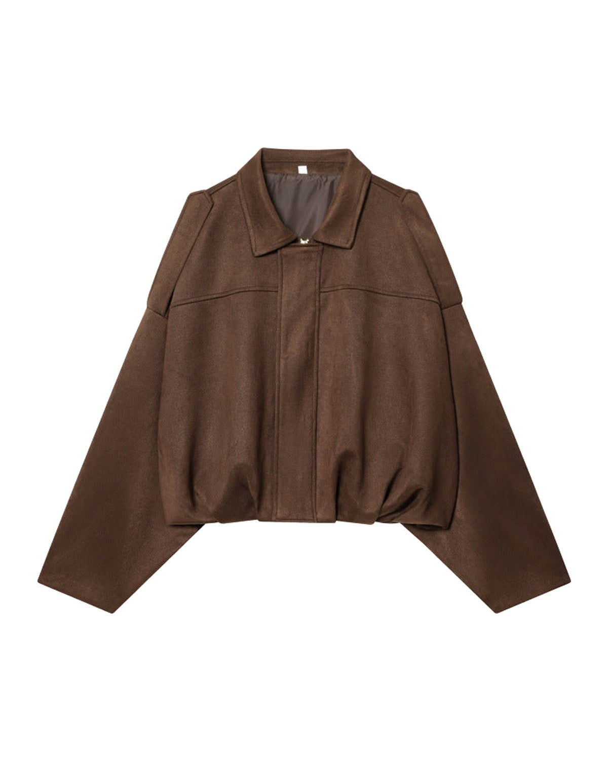 Suede Effect Bomber Jacket Coat photo 3