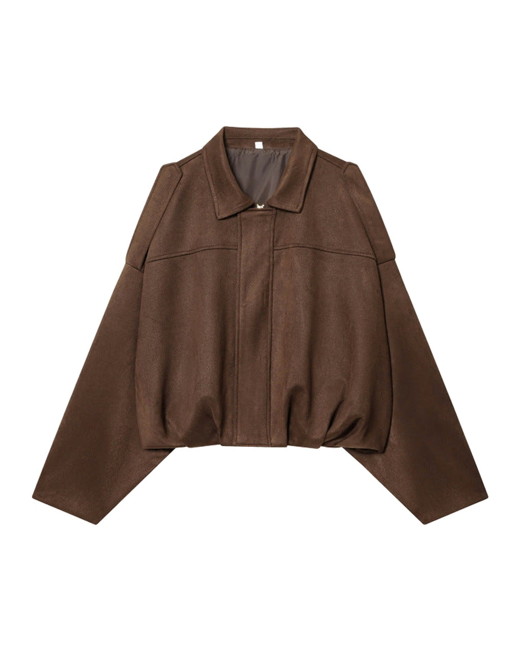 Suede Effect Bomber Jacket Coat photo 4