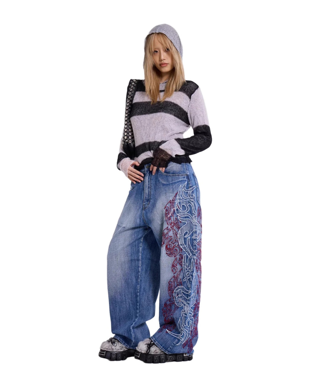 Jeans Wide Leg Pants Loose Trousers photo 2
