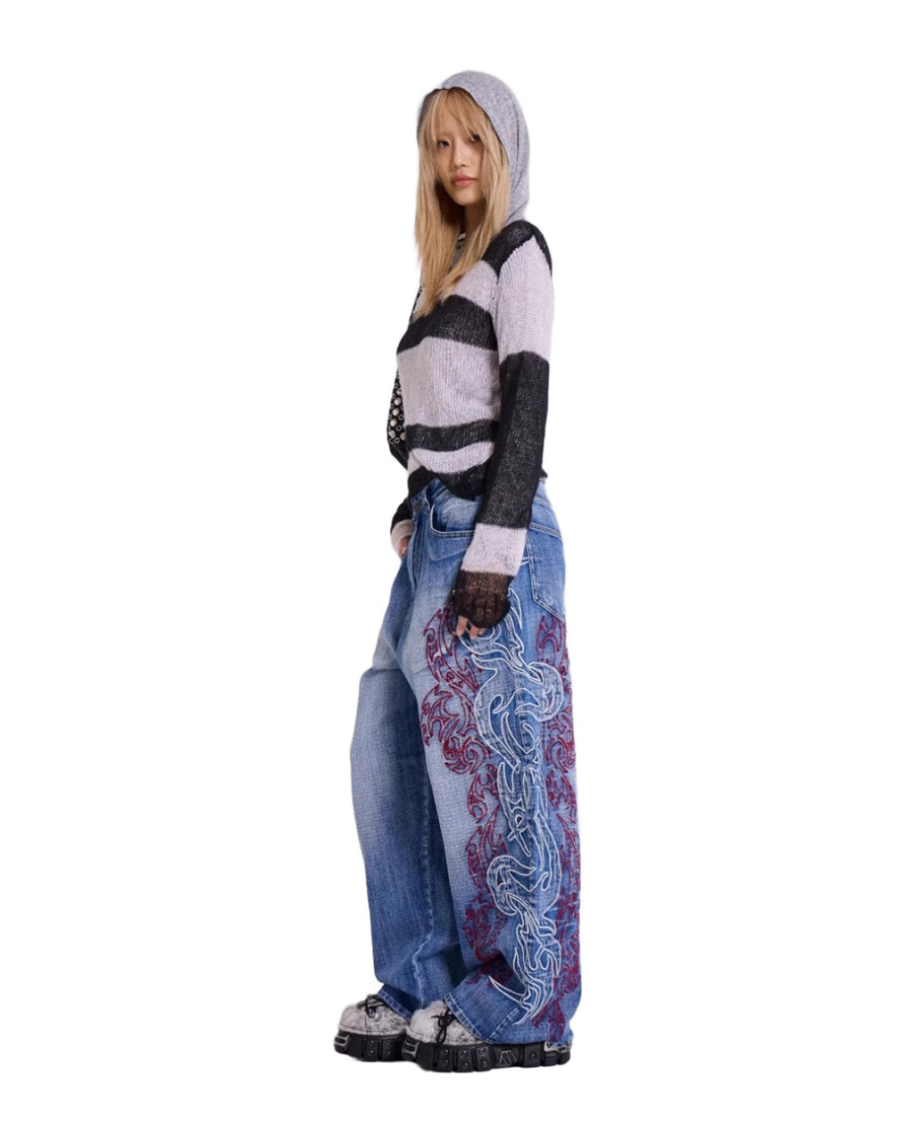 Jeans Wide Leg Pants Loose Trousers photo 4
