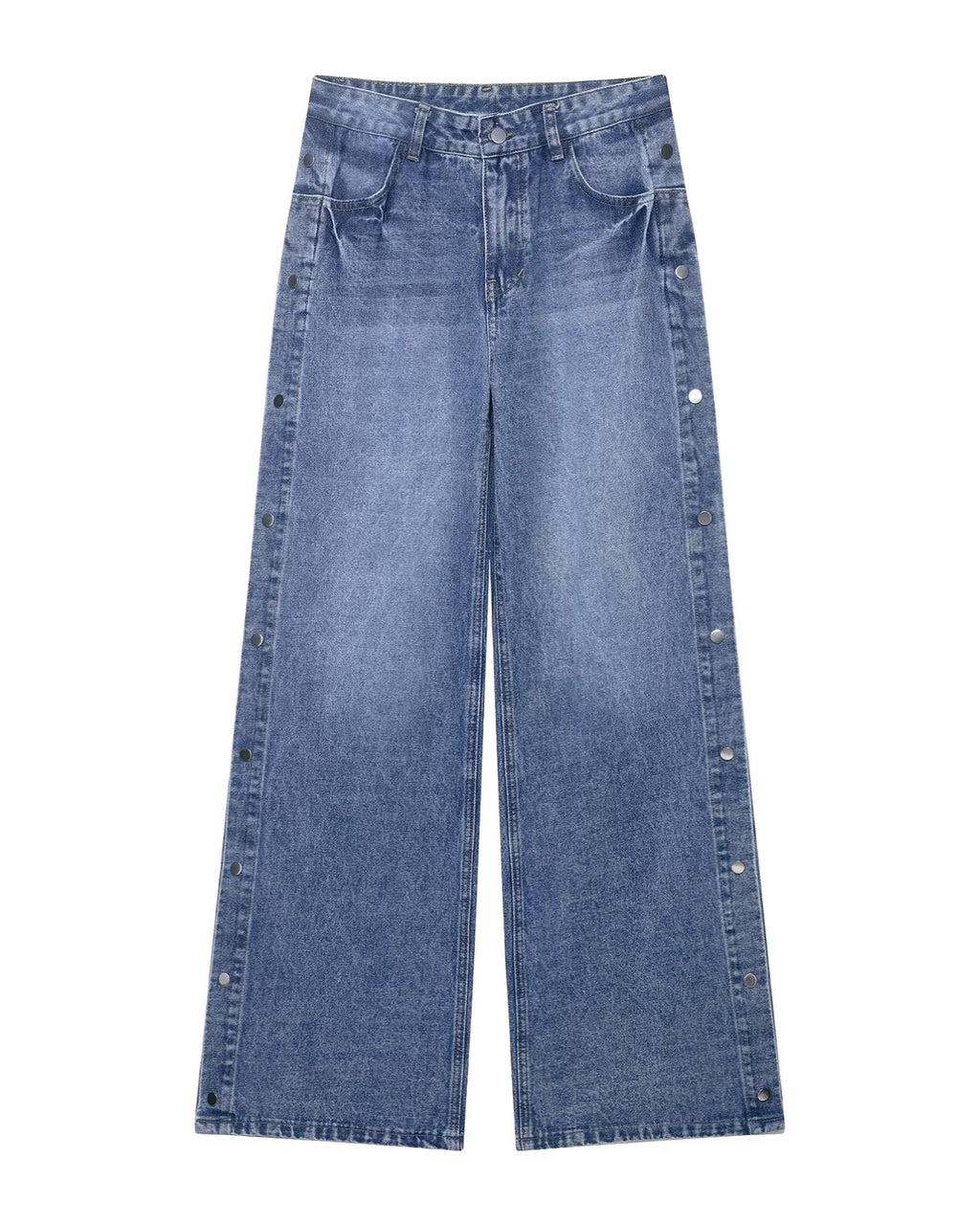 High Waist Baggy Straight Trousers Jeans photo 1