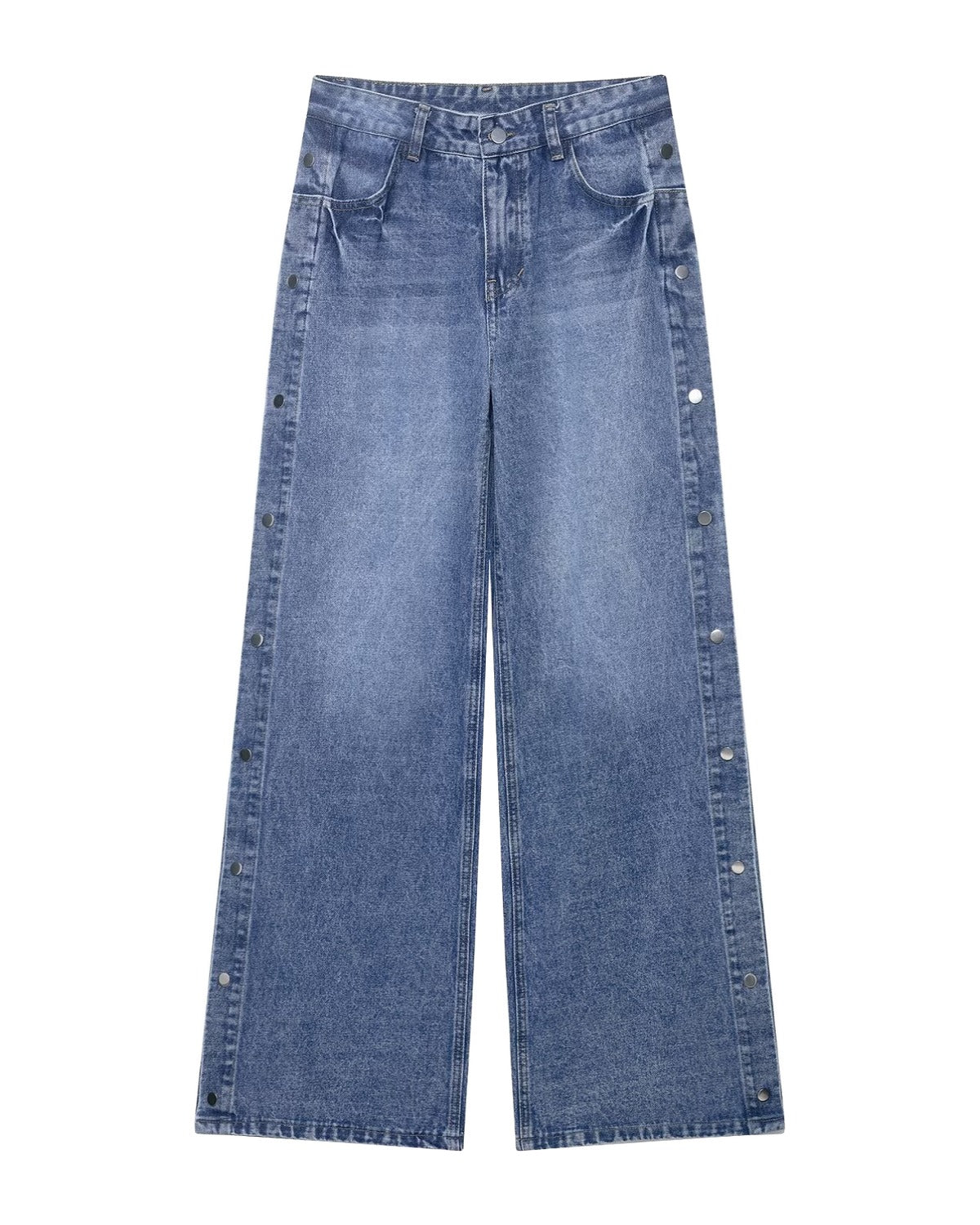 High Waist Baggy Straight Trousers Jeans photo 1