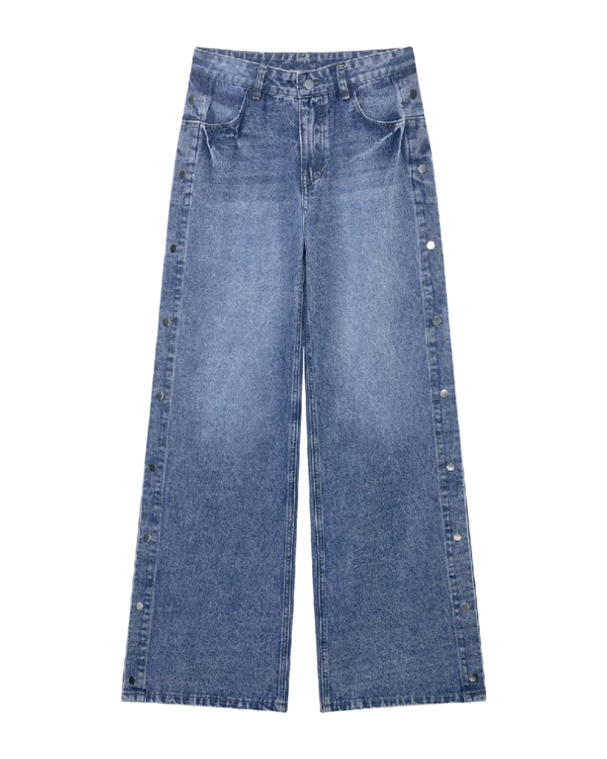 High Waist Baggy Straight Trousers Jeans photo 5