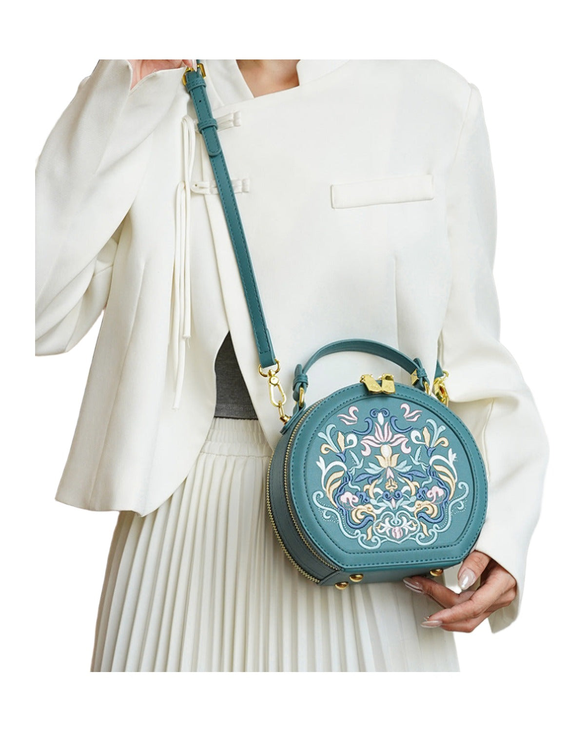 Literary Shoulder Bag Small Crossbody Round photo 5