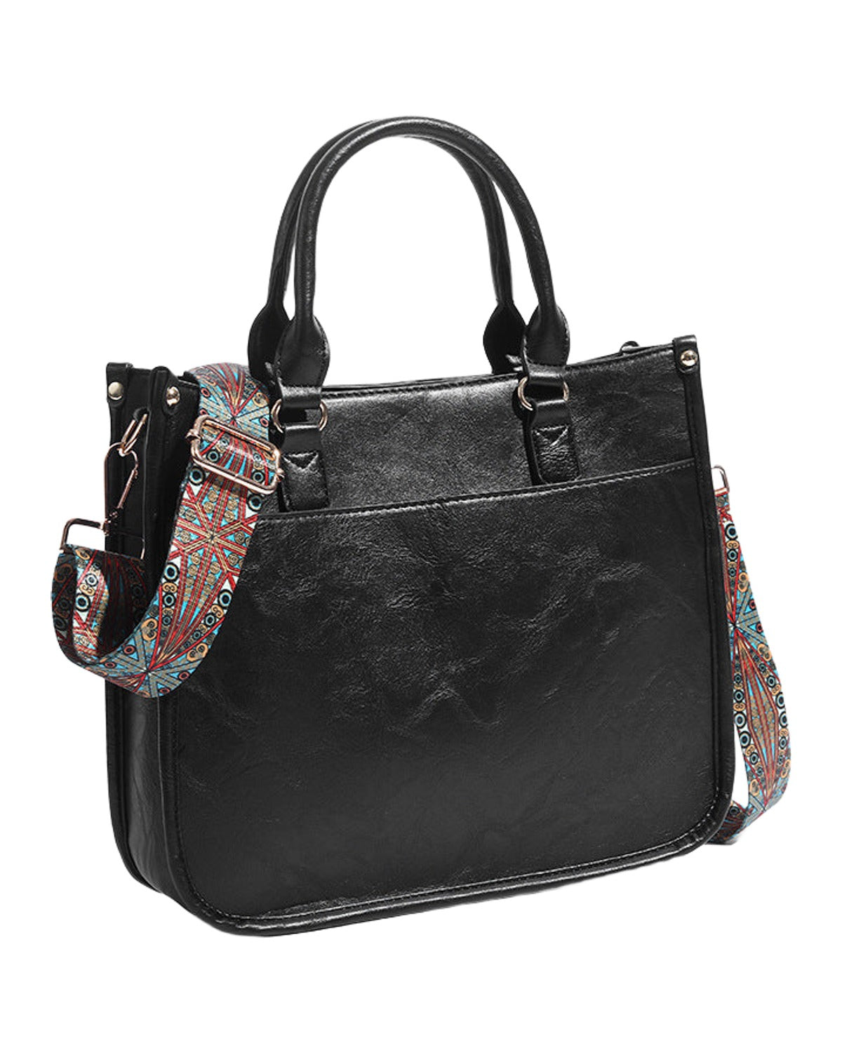 Soft Leather Large Capacity Crossbody Shoulder Tote Bag photo 2