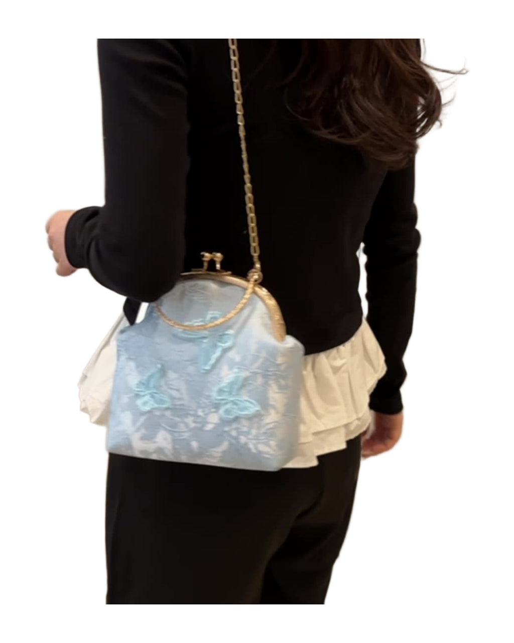 Fabric Embroidered Chain Retro Messenger Bag photo 4