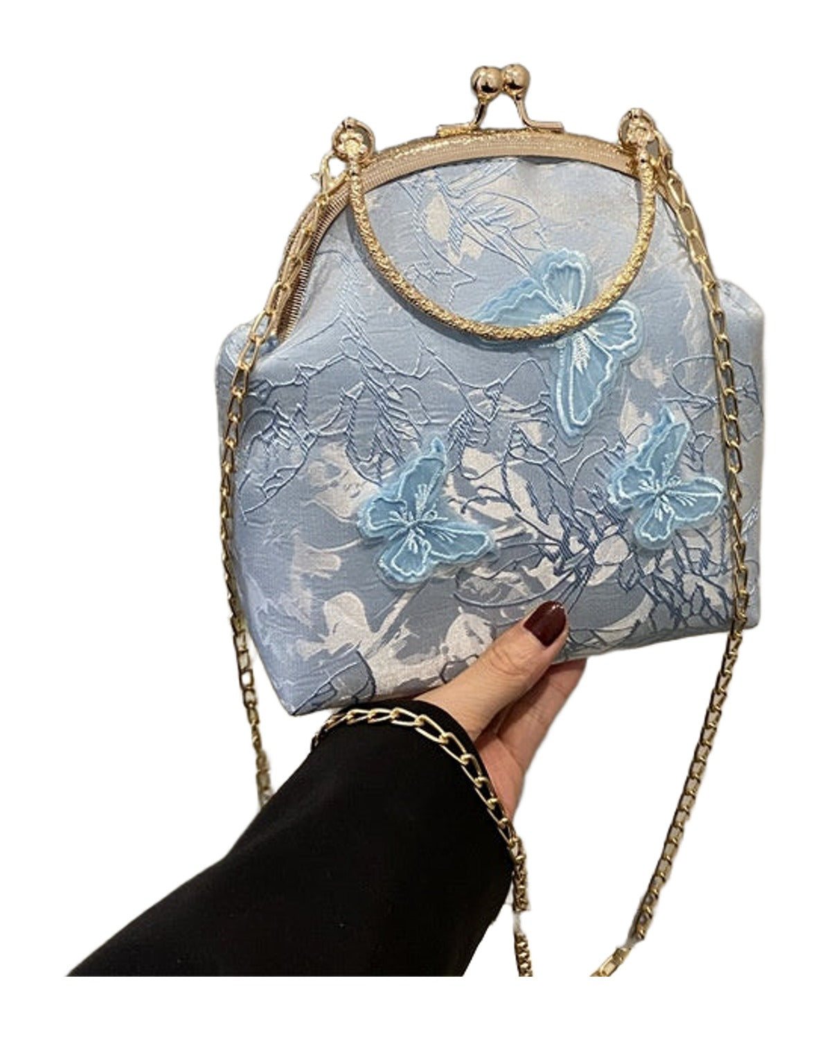 Fabric Embroidered Chain Retro Messenger Bag photo 6