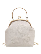 Fabric Embroidered Chain Retro Messenger Bag