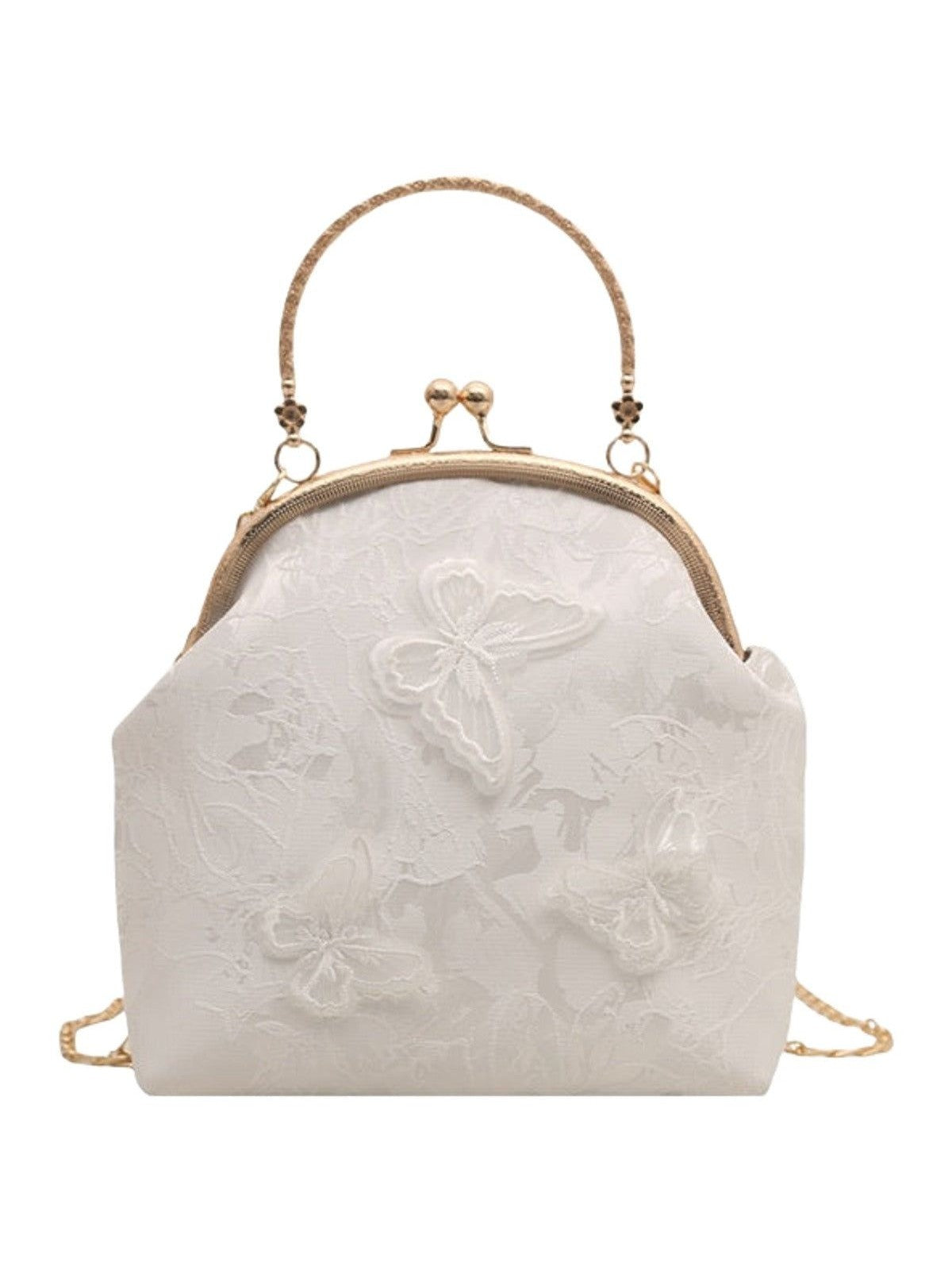 Fabric Embroidered Chain Retro Messenger Bag