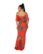 Digital Print Off-neck Tube Top Dress photo 2