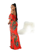 Digital Print Off-neck Tube Top Dress photo 4