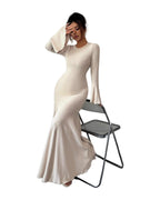 Mermaid Skirt Lotus Trumpet Sleeve Dress photo 3