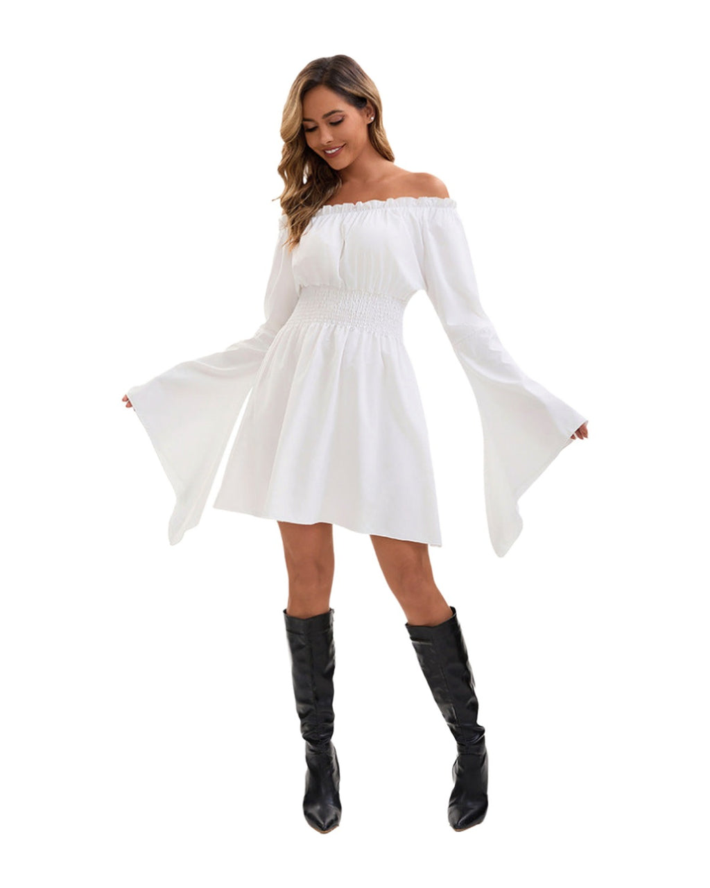Solid Color Casual Retro Simple Dress photo 3