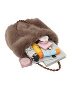 Plush High-end Pleated Faux Fox Fur Shoulder Bag photo 5
