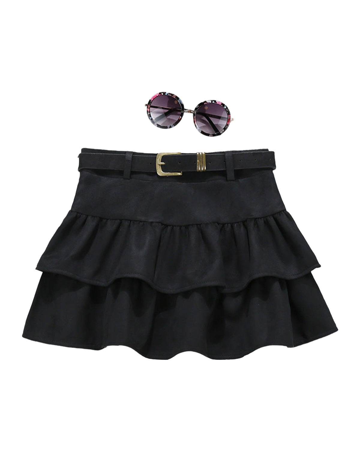 Brown Suede Cake Skirt photo 1