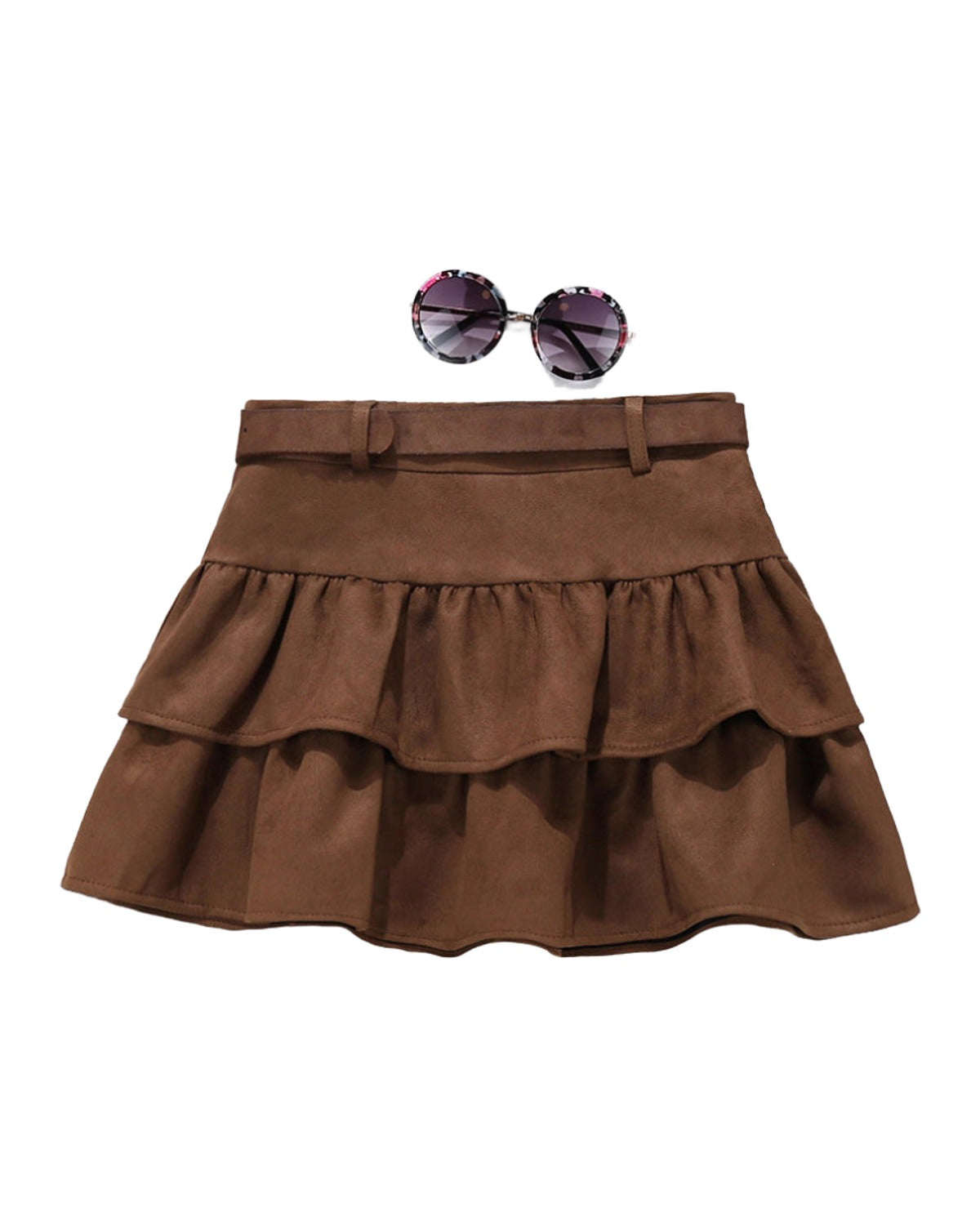 Brown Suede Cake Skirt photo 5