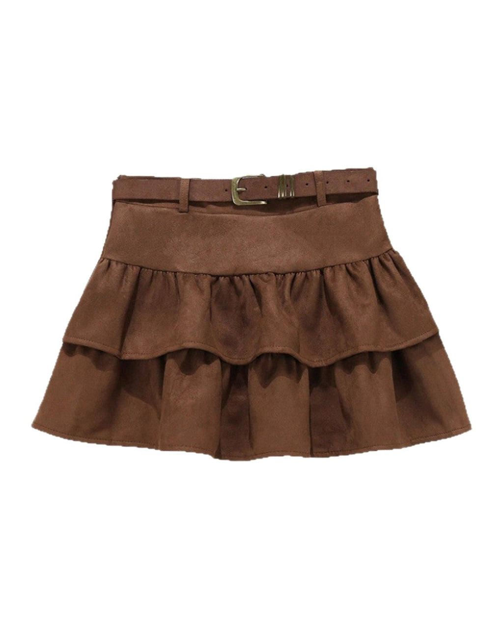 Brown Suede Cake Skirt photo 7