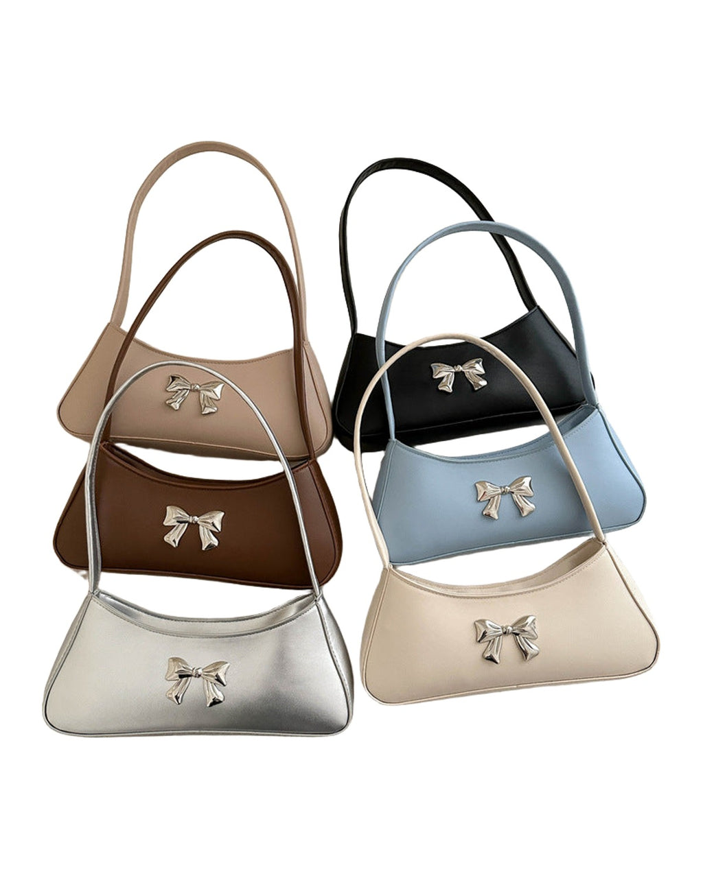 Texture Minimalist Underarm Elegant Bow Shoulder Bag photo 2