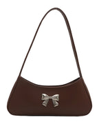 Texture Minimalist Underarm Elegant Bow Shoulder Bag photo 5