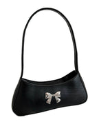 Texture Minimalist Underarm Elegant Bow Shoulder Bag photo 7