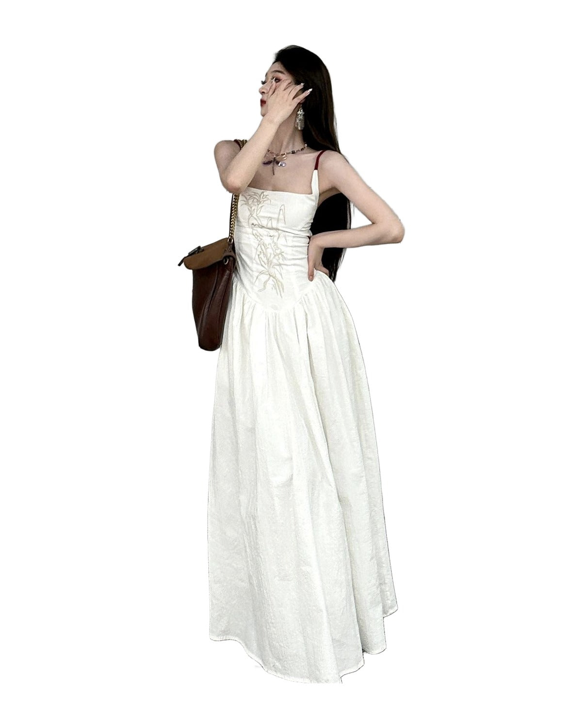 Strap Dress Waist-cinching Figure-flattering photo 1
