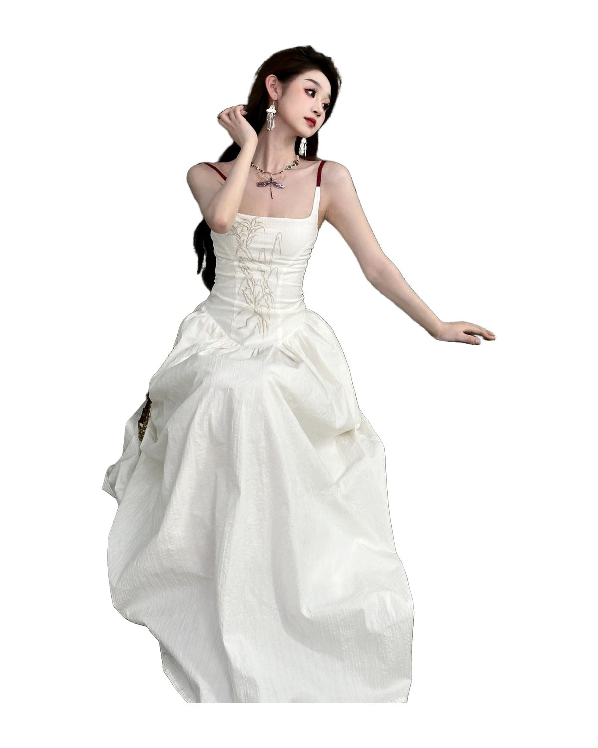 Strap Dress Waist-cinching Figure-flattering photo 5