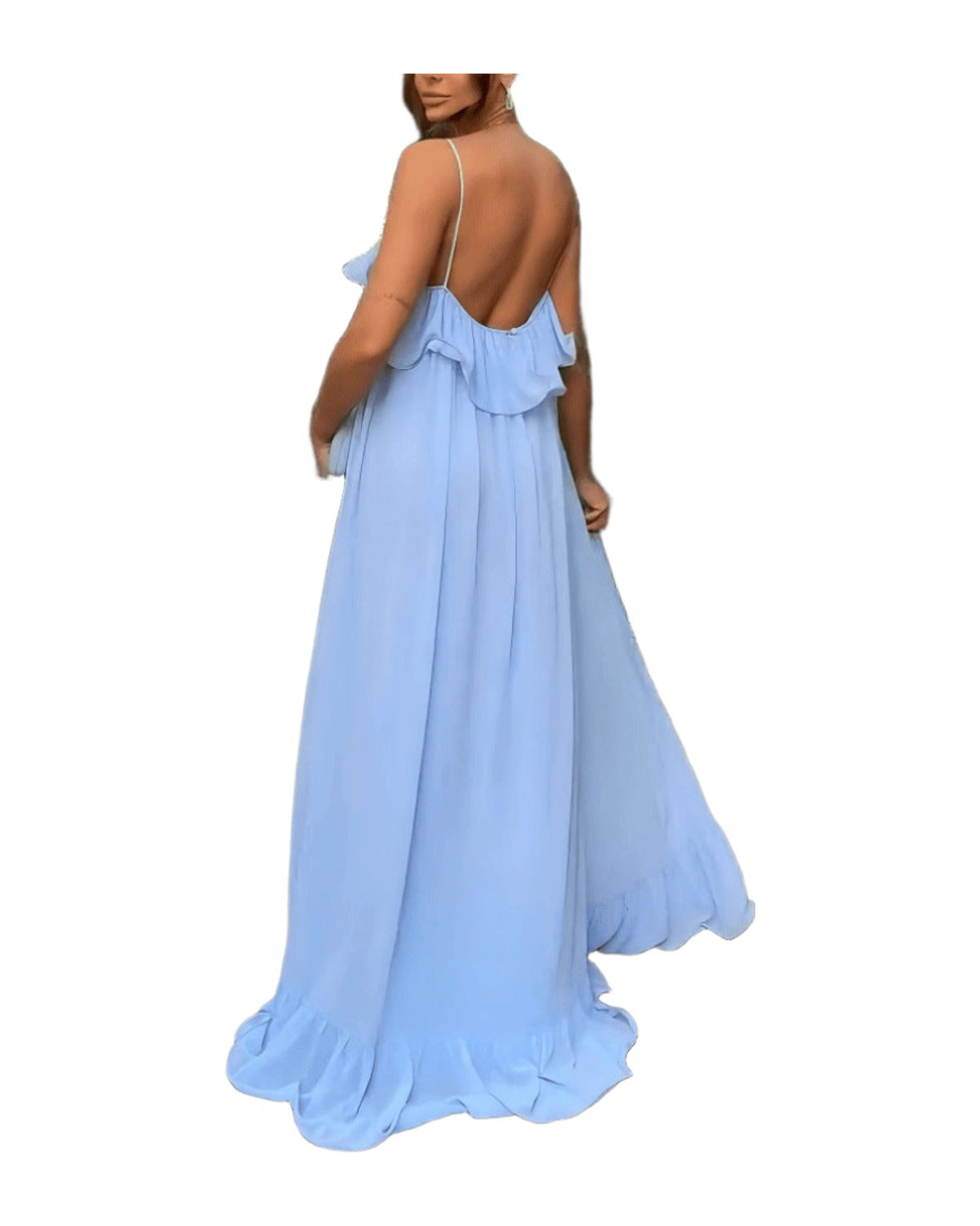 Off-the-shoulder Slip Ruffled Dress photo 6