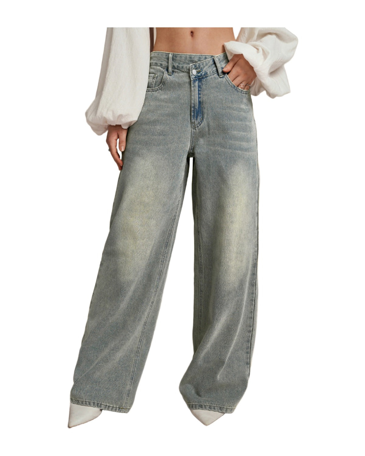 Loose Slightly Flared Street-style Trousers photo 2