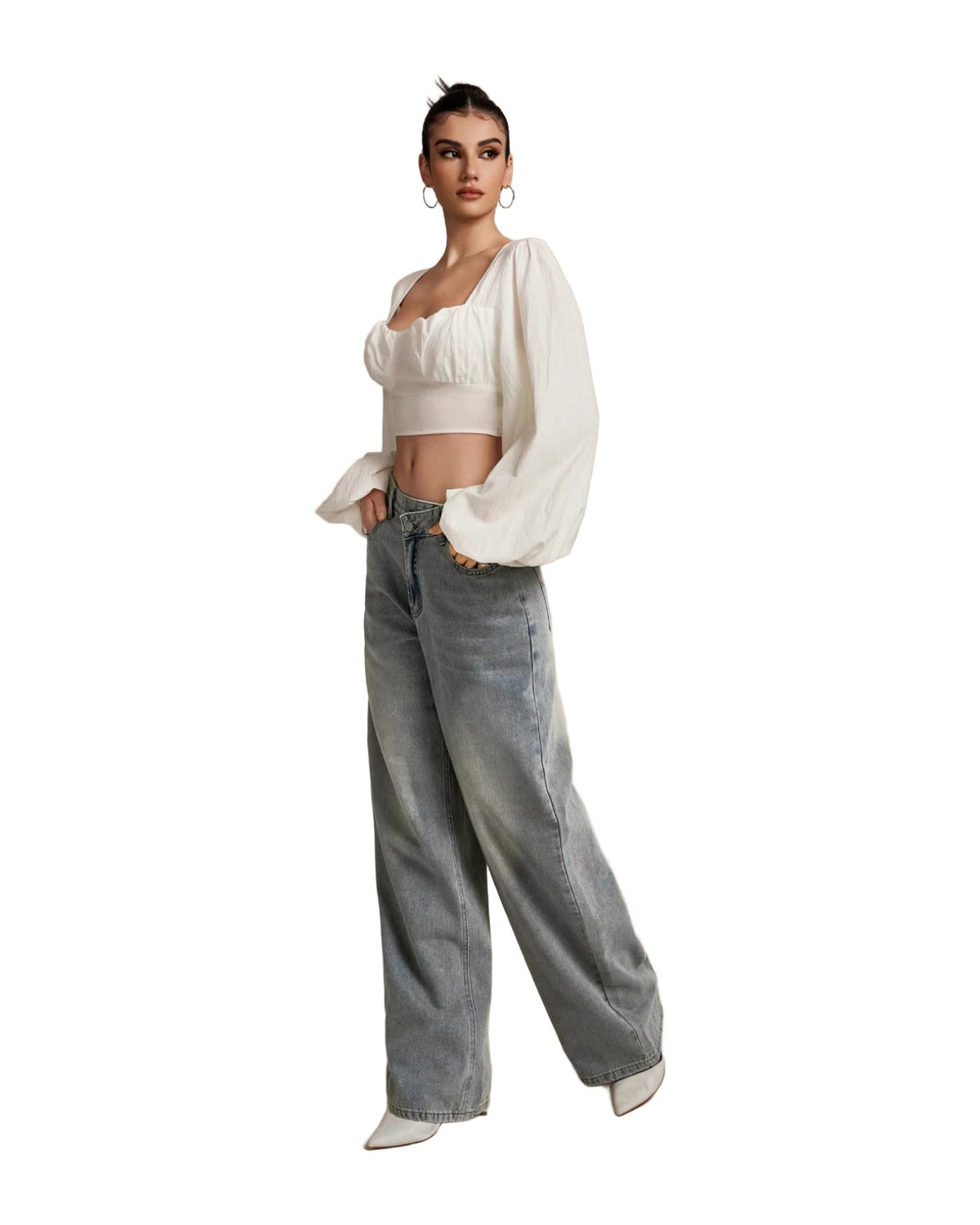 Loose Slightly Flared Street-style Trousers photo 3