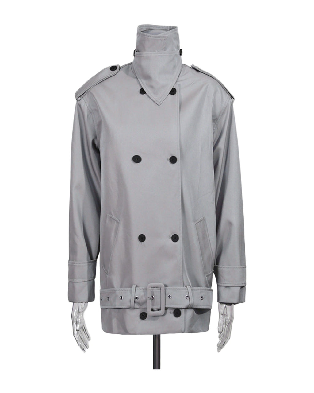 Double-breasted Cropped Trench Coat photo 5