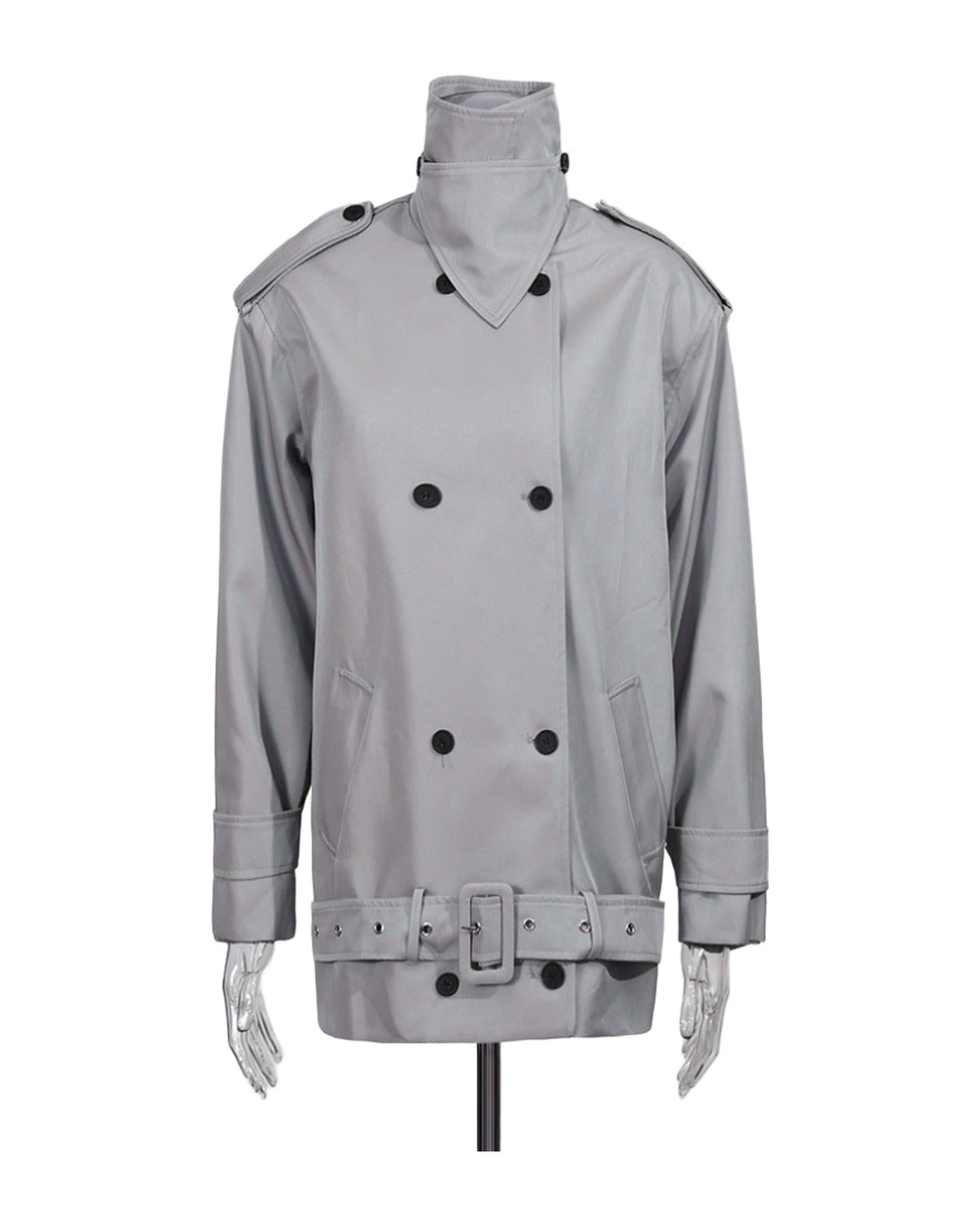 Double-breasted Cropped Trench Coat photo 5